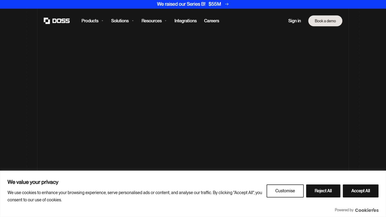 Doss website screenshot