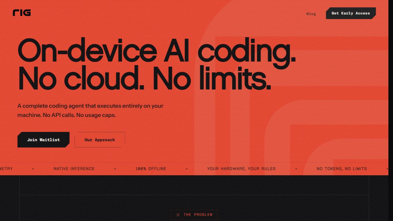 Rig AI website screenshot